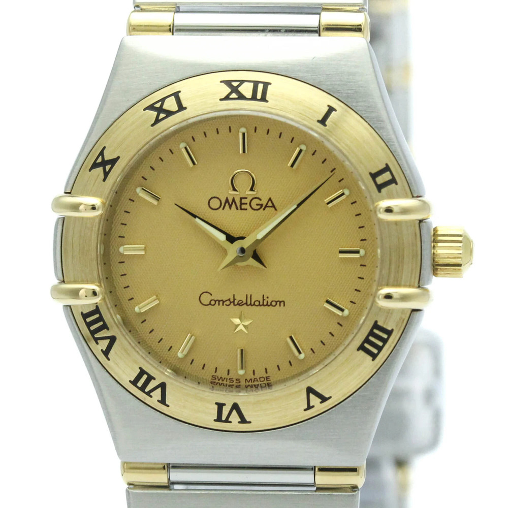 OMEGA Constellation 18K Gold Steel Quartz Ladies Watch 1262.10